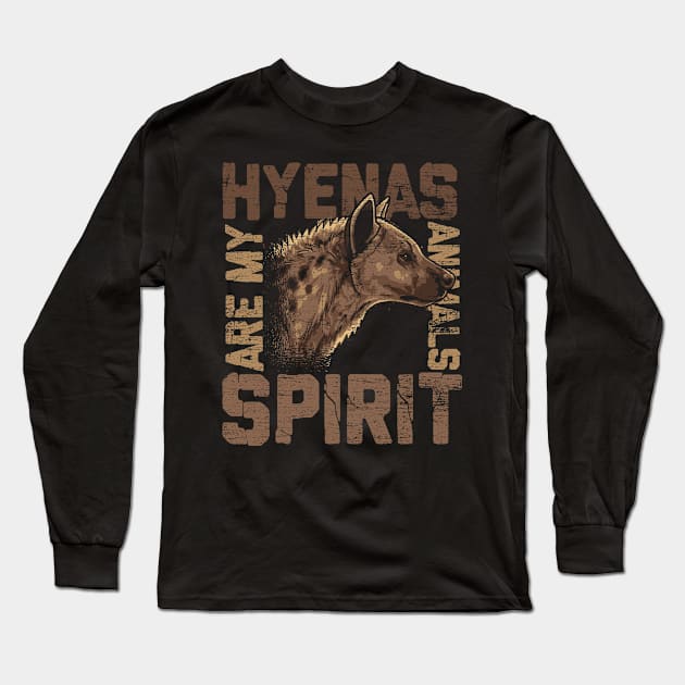 Hyena Spirit Animal Retro Hyenas Long Sleeve T-Shirt by ShirtsShirtsndmoreShirts